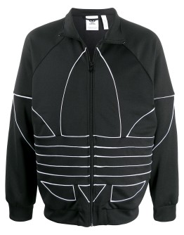 logo outline print jacket