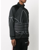 logo outline print jacket