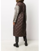 contrast sleeves quilted coat