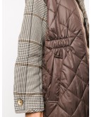contrast sleeves quilted coat