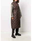 contrast sleeves quilted coat