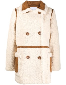 shearling double-breasted coat