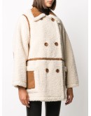shearling double-breasted coat
