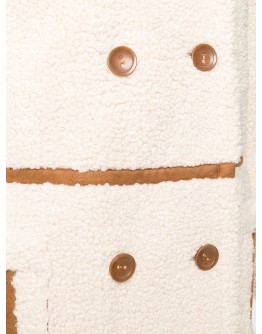 shearling double-breasted coat
