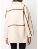 shearling double-breasted coat