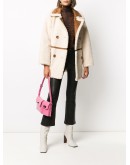 shearling double-breasted coat