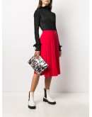Abstract Drops zip clutch bag