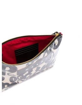 Abstract Drops zip clutch bag