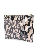 Abstract Drops zip clutch bag