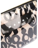 Abstract Drops zip clutch bag