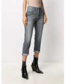 high rise cropped jeans
