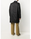 hooded patchwork parka coat