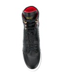 two-tone hi-top sneakers