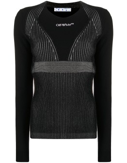 crew-neck ribbed-knit jumper