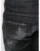 distressed low-rise slim-fit jeans