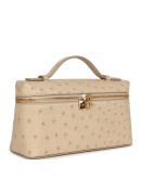 Loro Piana Extra Pocket L19 Pouch Beige Ostrich Gold