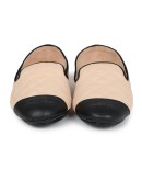 Chanel Beige and Black Flats with Clutch