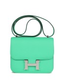 Hermès Constance 18 Vert Comics Epsom Palladium Hardware