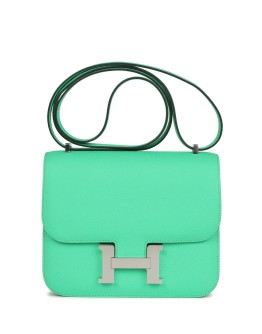 Hermès Constance 18 Vert Comics Epsom Palladium Hardware
