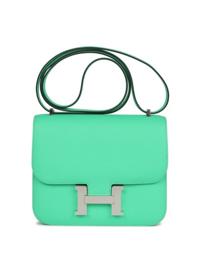 Hermès Constance 18 Vert Comics Epsom Palladium Hardware