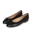 Chanel CC Dark Navy Blue Lambskin Ballet Flats