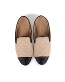 Chanel Beige and Black Flats with Clutch
